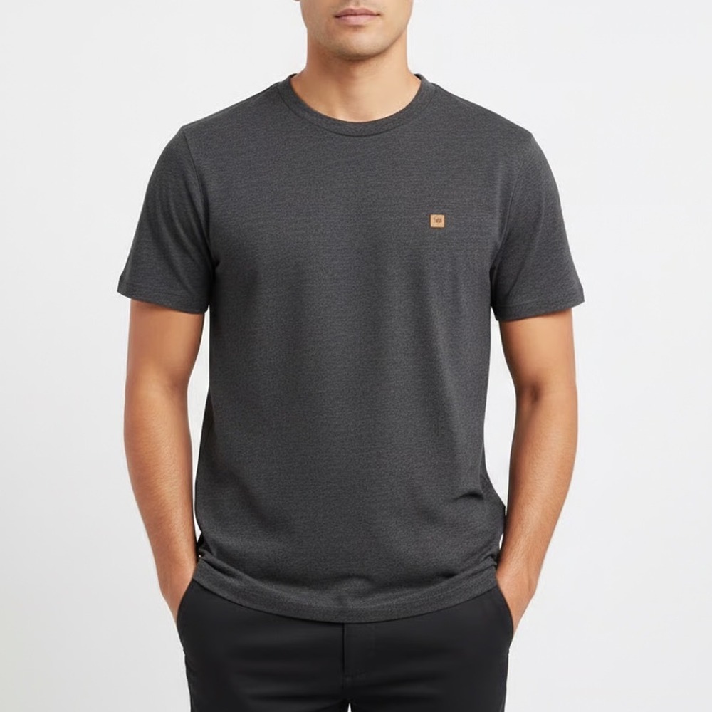 Tentree Mens M Baker T-Shirt Metallic Black Heather Small